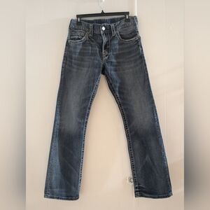 Silver Jeans Men's Dark Wash Straight Jeans  Size 31X32  Western Boot cut